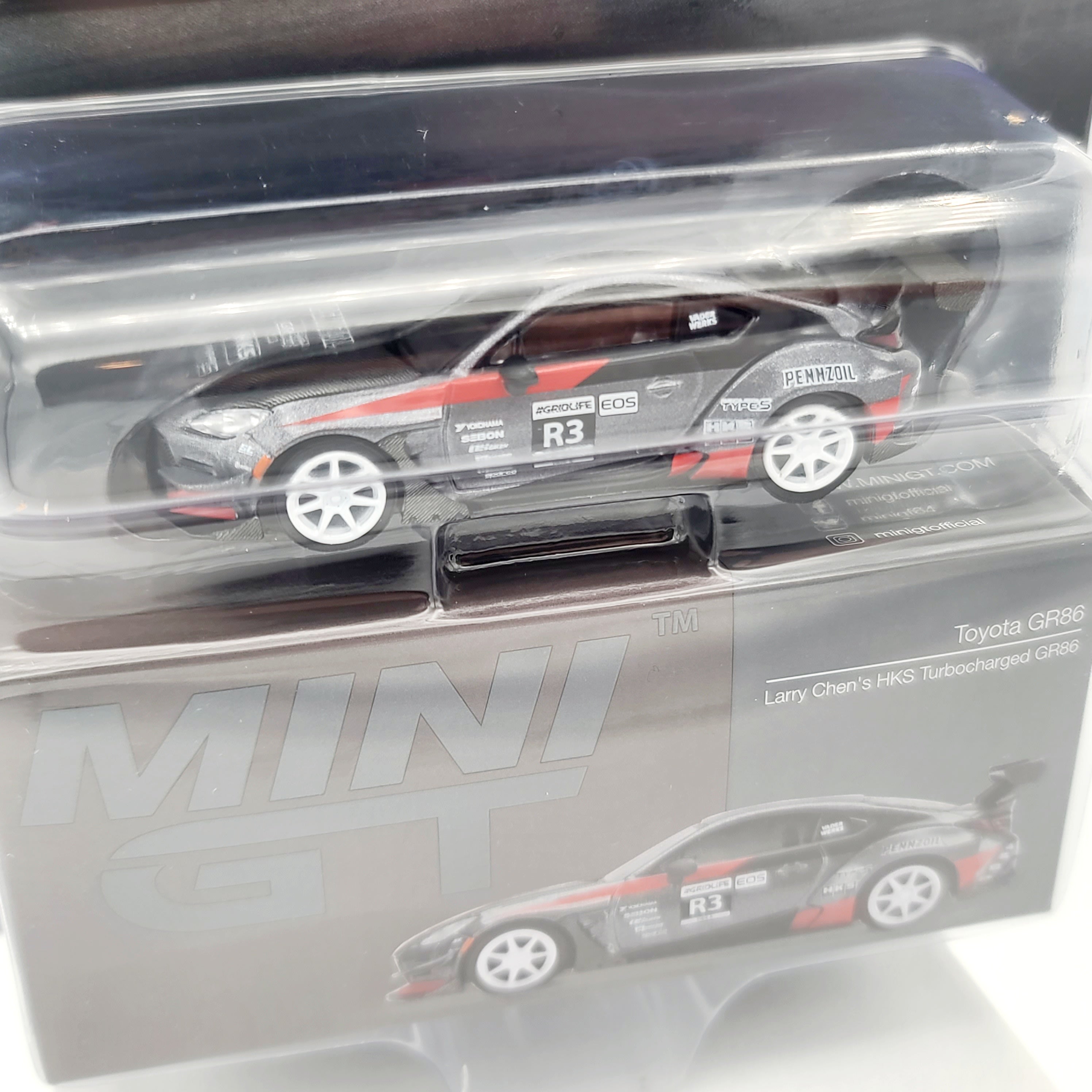 Mini GT - Larry Chen's HKS Turbocharged Toyota GR86 - 1:64 scale (2024 MIJO Exclusives - Limited Edition)